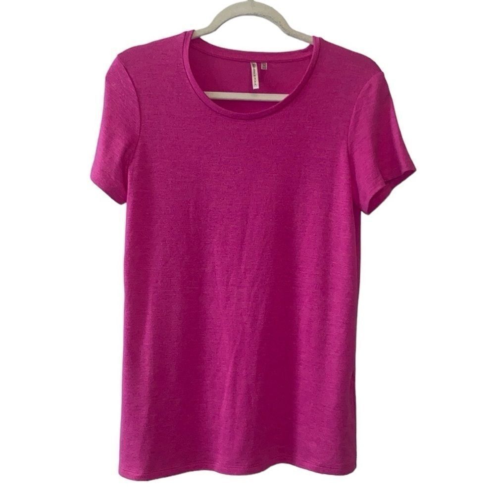 Banana Republic Hot Pink Barbie Stretch Casual Minimalist T-shirt Top M